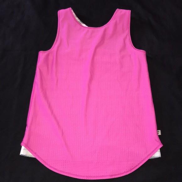 Ivivva Pink Reversible Double Drill Mesh Top.  Size 7/8. - Picture 7 of 12
